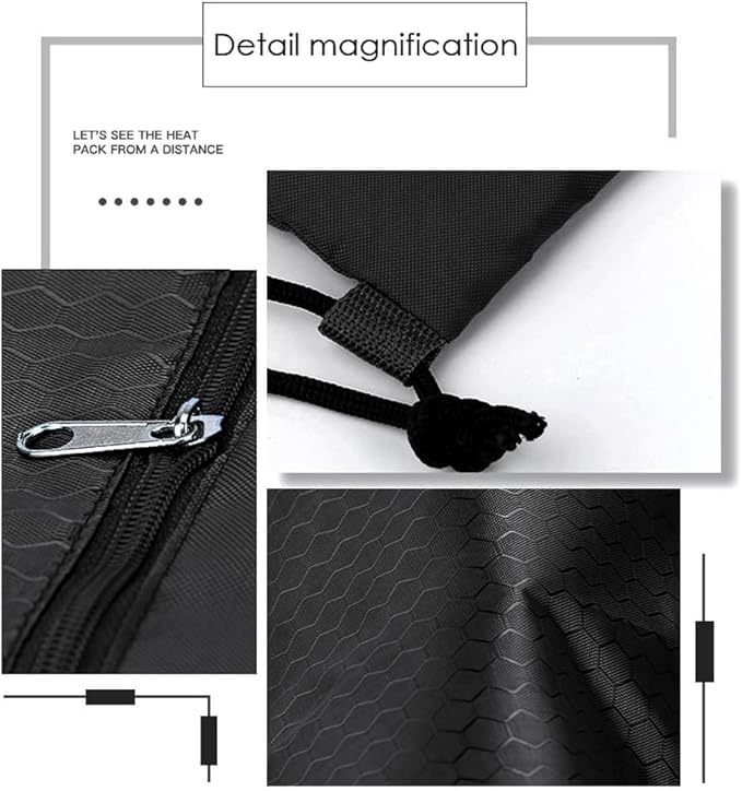 Drawstring Backpack Bag, Waterproof Draw String Back Sack with Zip Pocket, Gym Drawstring Bags Swim Bag for Men Women