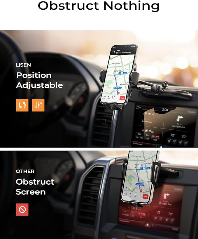 LISEN CD Phone Holder for Car iPhone 17 Adjustable CD Slot Phone Mount Holder Sturdy Cell Phones Holders for Your Car Accessories for Samsung Galaxy S25 S24 iPhone 16 15 Pro Max All Phones | Sturdy Cell Phones Holders for Your Car Valentines Day Gifts ...