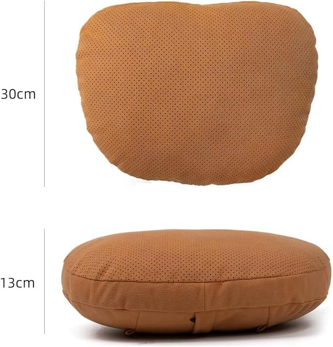 2 Pcs Car Headrest Neck Pillow for Driving,Universal Premium Suede Leather Soft and Comfortable Headrest,Three Gears of Height Adjustment Car Seat Headrest Pillow Car Interior Accessories