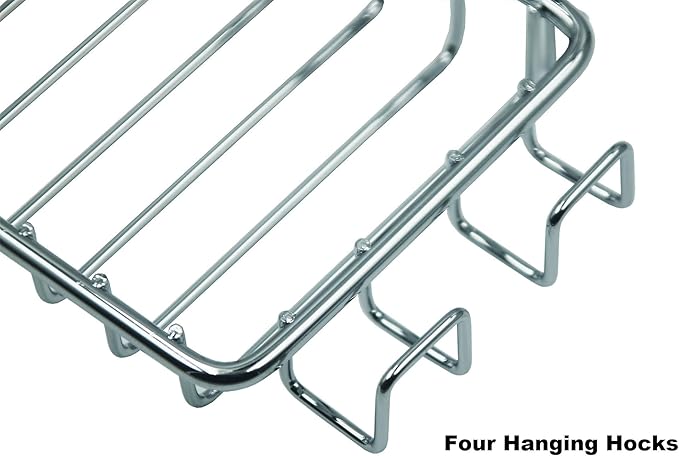 2 Pack Soap Dish for Shower Wall, Stainless Steel Soap Holder with 4 Hocks for Bathroom (Silver)