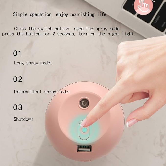 Humidifiers for Bedroom, 250ml Easy To Fill & Clean, Quiet Ultrasonic Small Humidifier with 2 Mist Modes and 7 Color Nightlight,auto Shut-Off Portable Humidifier for Home Plants Nursery Indoor