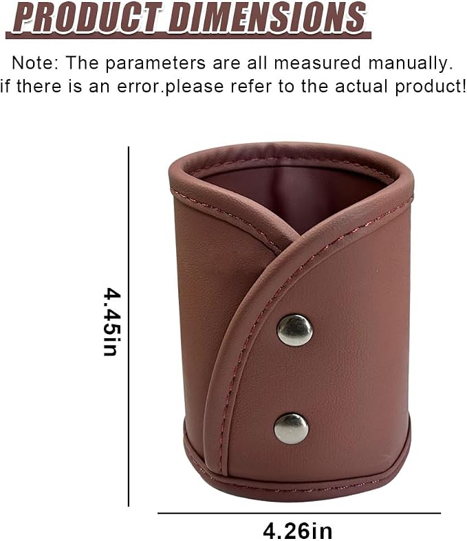 YoRise Car Door Cup Holder, Scratch-Resistant Clip-On Leather Auto Seat Side Water Bottle Holder, Universal Vehicle Interior Hanging Storage Organizer Accessories for Truck Sedan SUV (Red)