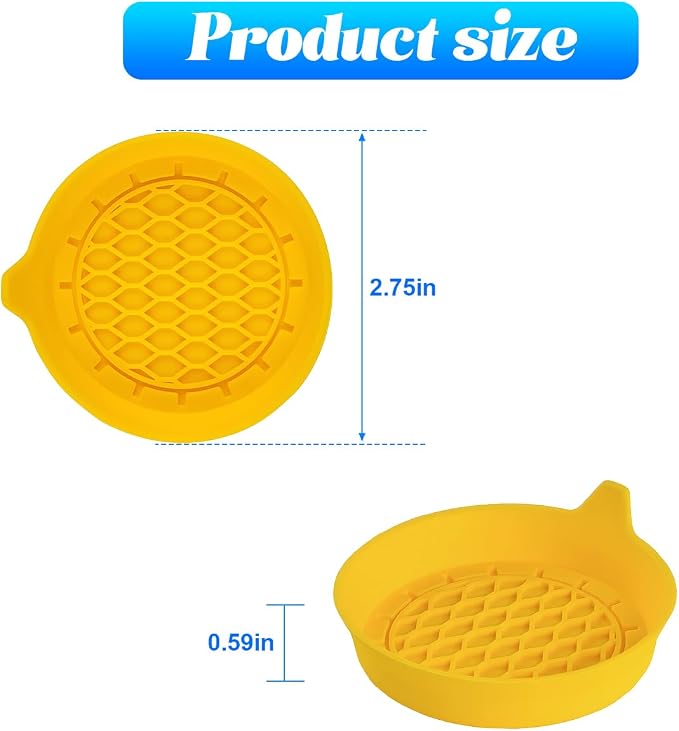 Zpana 4PCS Car Cup Holder Coasters, Silicone Non-Slip Vehicle Cup Recessed Mats, Sift-Proof Automotive Interior Drink Insert Decor Accessories, Universal for SUV, Sedan, Truck (Yellow)