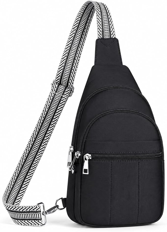 Small Sling Bag for Women, Puffer Crossbody Bag Anti Theft Travel RFID Purses Fanny Packs for Travel Hiking