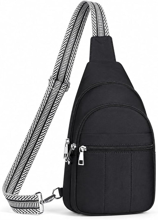 Small Sling Bag for Women, Puffer Crossbody Bag Anti Theft Travel RFID Purses Fanny Packs for Travel Hiking