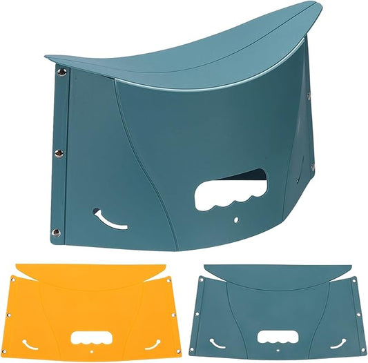 PATIKIL Travel Foot Rest, Portable Airplane Footrest with Handbag Function Lightweight Foldable Foot Stool to Relieve Back & Knee Pain for Long Flight Outdoor Camping, Dark Green, Yellow