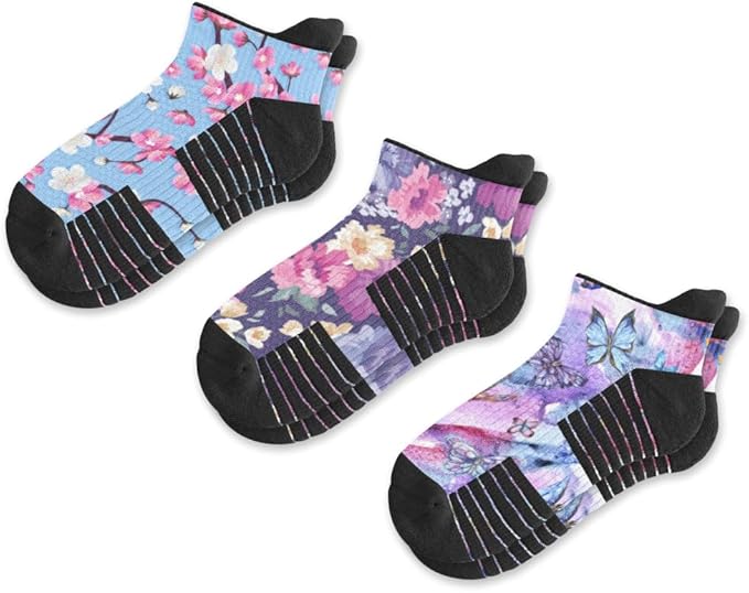 Viasox Ankle Compression Socks for Women & Men 3 Pack, 14 mmHg Support Improves Circulation, Extra Cushioned