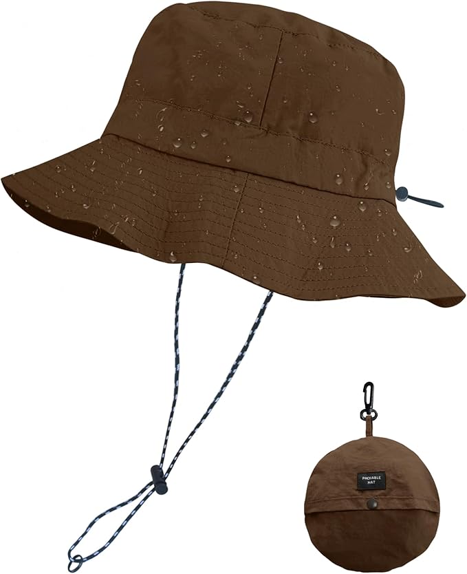 PFFY Packable Sun Bucket Hat for Men Women Outdoor UV Protection Sun Hats Waterproof Lightweight Hiking Outdoor Cap