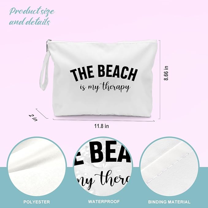 BELLOWDEER Beach Bags for Women, Wet Bag Cosmetic Bag for Beach Toiletries, Summer Travel Essentials, Gifts for Women