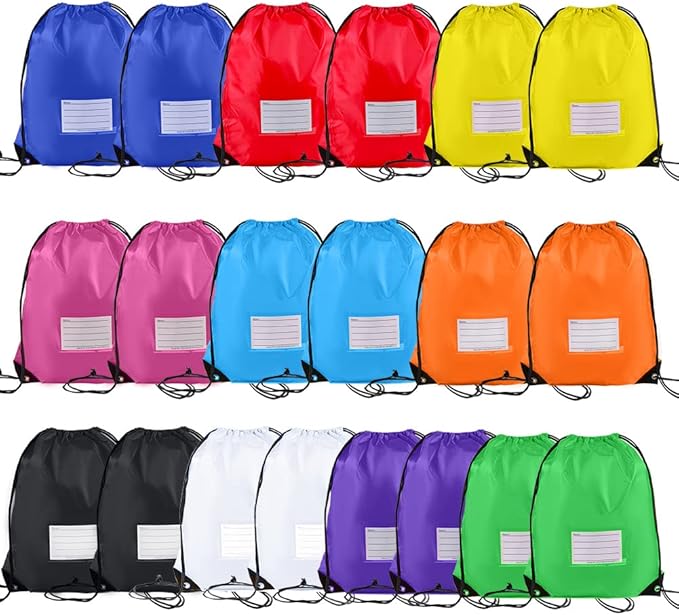 CODOBON 20 Pack Drawstring Bags,Bulk Draw String Backpack, DIY Gym Sports Cinch Bag Sackpack for Women Men