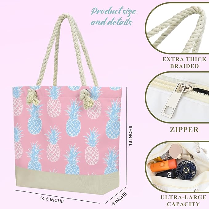 BELLOWDEER Beach Bags for Women, Wet Bag Cosmetic Bag for Beach Toiletries, Summer Travel Essentials, Gifts for Women