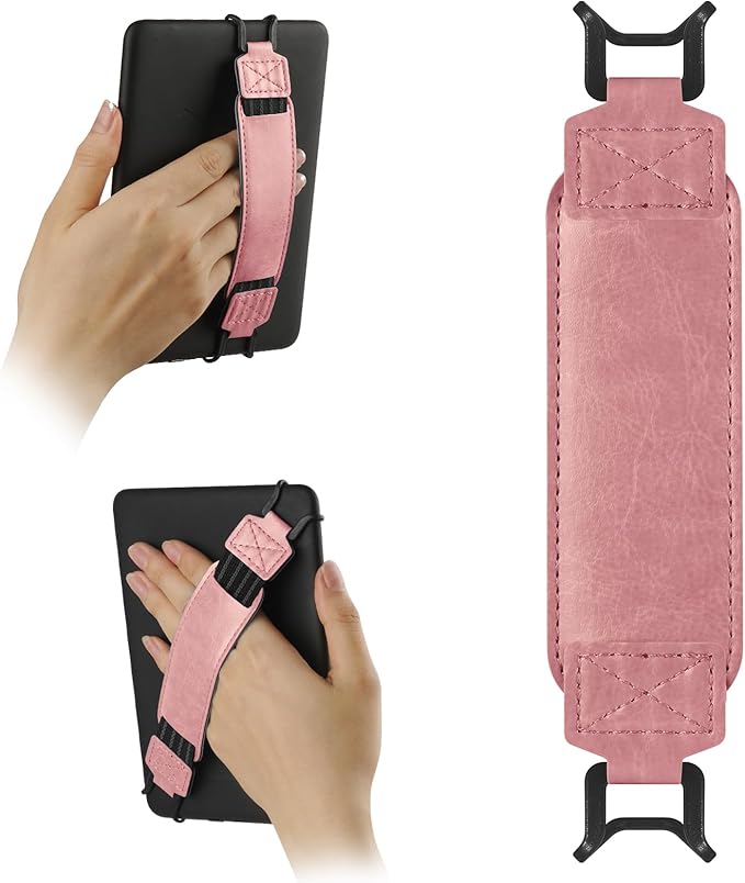 HoYiXi Universal Soft Hand Strap for 6-7 Inch eReader Tablet, Compatible with Kobo/Pocketbook/Tolino/Paperwhite/Nook, 6-7 Inch Tablet, Pink
