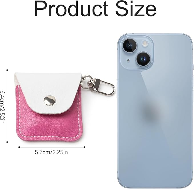 Leather Ring Holder Keychain for Gym, Portable Jewelry Travel Ring Keeper Case for Wedding ring and Necklaces