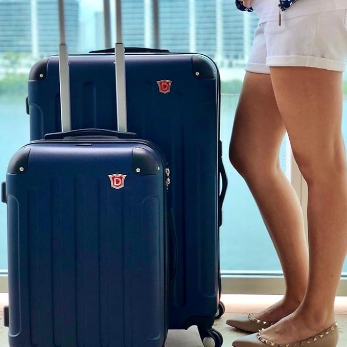 DUKAP INTELY Hardside Luggage Set with Spinner Wheel | Spacious Traveling Suitcase, Travel Suitcases with TSA Lock and Ergonomic GEL Handle | 2 Piece Set (20"/28") | Blue