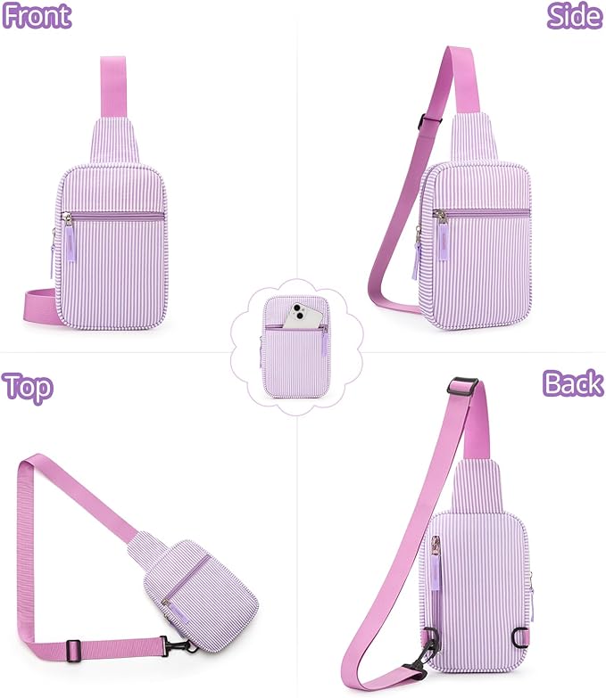 Birthday Gifts for 8 9 10 11 12 Year Old Teens Girls Kids, Fanny Pack Crossbody Bag Sling Belt Bags Purse, Dorm Travel Essentials for Girls Fashion, Preppy Tween Teen Girl Gift Trendy Stuff