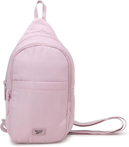 Reebok Unisex Crossbody Bag - Convertible Compact Durable Cross Body Bag for Women and Men - Gym and Travel Essentials, Size One Size, Thea II Ashen Lilac