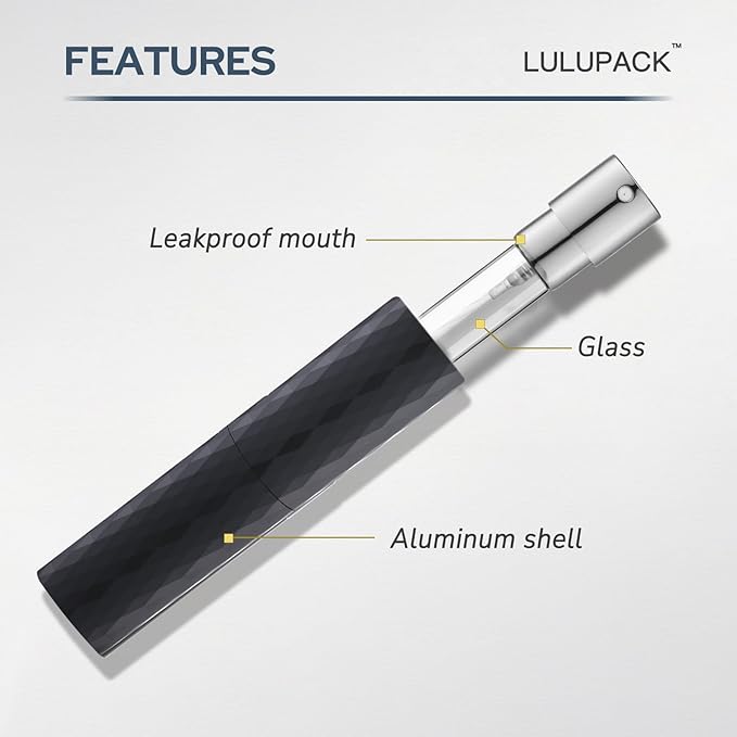 Lulupack Travel Perfume Bottle Refillable - Cologne Spray Atomizer Mini - Small Travel Size Empty Sprayer for Refill Sample Container - Portable Fragrance Decant Dispenser for Women Men 8ml 6PCS Matte