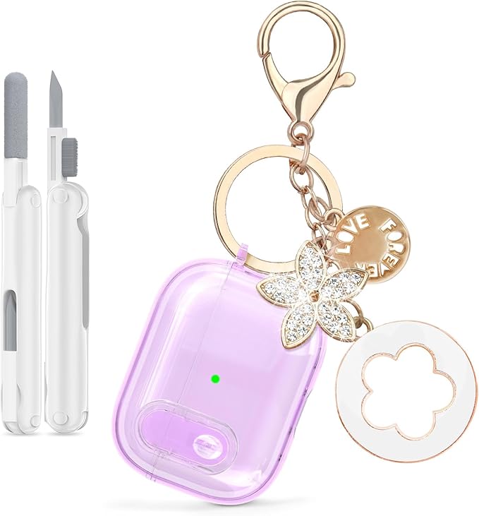 Clear Case for Airpods Pro 3 Case 2025 Women, VISOOM Clear New Apple AirPods iPods Pro3 Cases Protector Cover Cute Transparent Air pods Ipod Pro 3rd Gen Cases With Lock/Keychain/Cleaning Kit for women