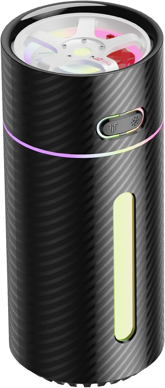 Rim GT Auto Portable Mini Humidifier with fidget spinner,Cool Mist,Rechargable,USB Powered,relieve pressure and stress,Cool Steam for Bedroom Desk,Office,Car,Outdoor Travel