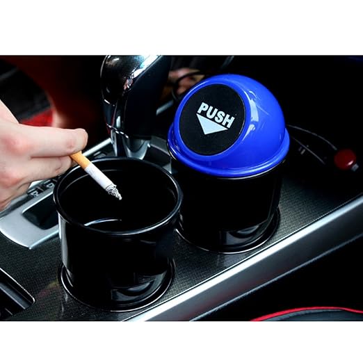 Small Automotive Cup Holder Garbage Can (Gray-2pcs)