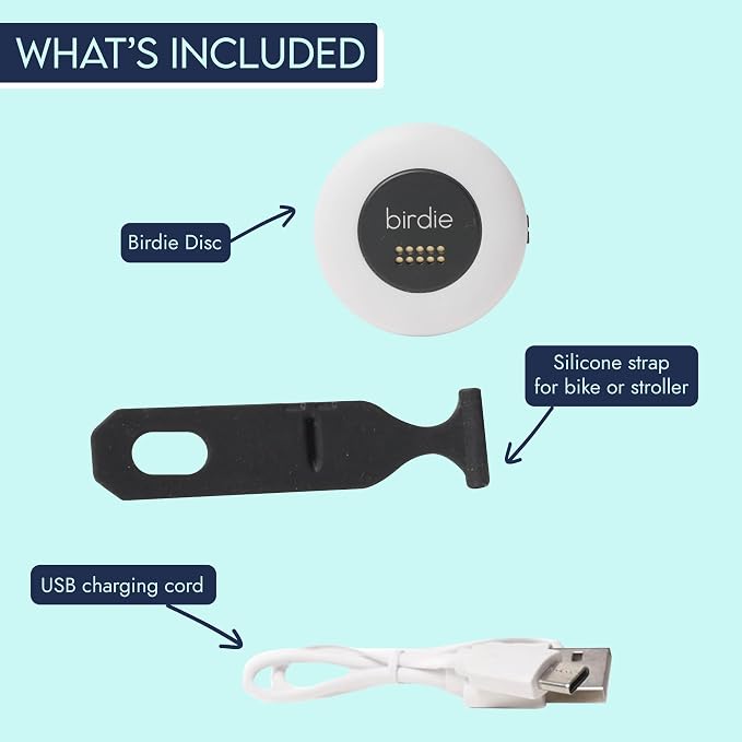 She's Birdie - The Original Personal Safety Alarm Disc for Bikes, Hikes, and Late Nights - Loud Siren, LED Light for Extra Visibility, Rechargeable, Handsfree, Lightweight, Water Resistant (Charcoal)