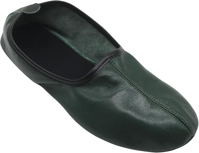 Womens Indoor Leather Slippers Traditional Babouche House Shoes Barefoot Moccasin