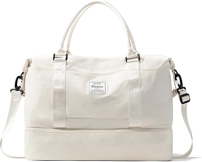 Travel Duffel Bag with Shoes Compartment, Overnight Weekender Bags for Women,Carry on Personal Item Bag