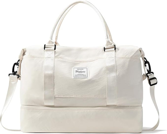Travel Duffel Bag with Shoes Compartment, Overnight Weekender Bags for Women,Carry on Personal Item Bag
