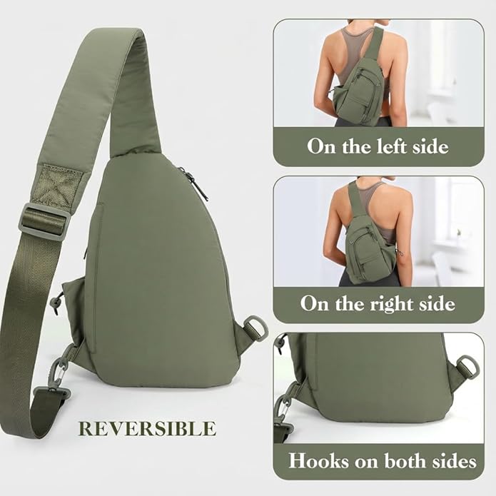 Sling Bag for Women, Anti-Theft RFID Nylon Crossbody Purse with Adjustable Strap for Travel & Shopping