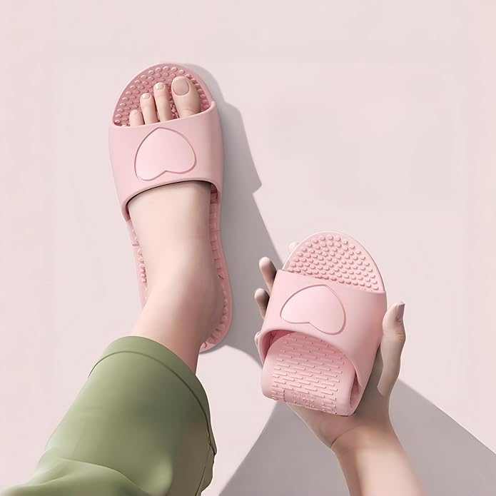 Shower Shoes Travel Foldable Portable Non Slip Slippers for Hotel Guests Swimming Spa Unisex Men Women Lightweight EVA Bathroom Slides Quick Drying Water Resistant Footwear