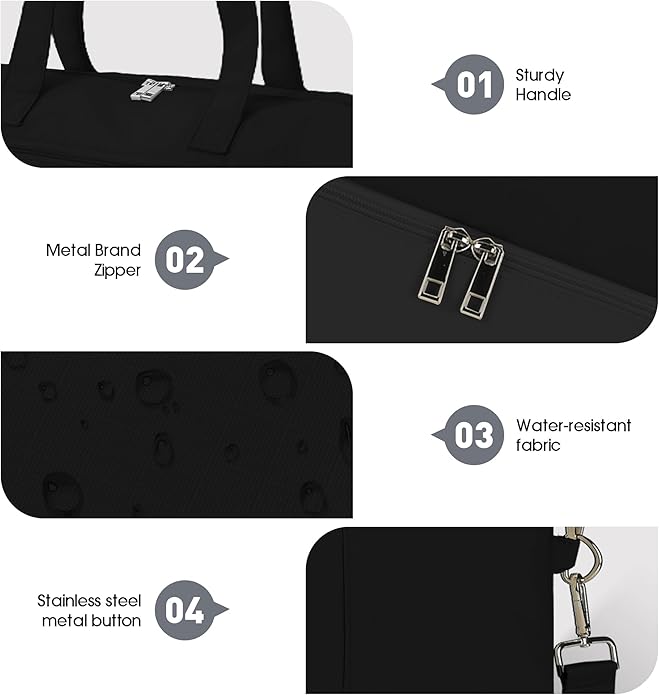 Women's Weekender bag Travel Duffel Bag with Shoe Compartment 21-inch Airline-Approved Carry-On, 2-Piece Overnight Bag Set Personal Item Luggage