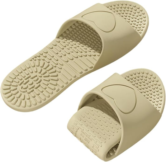 Shower Shoes Travel Foldable Portable Non Slip Slippers for Hotel Guests Swimming Spa Unisex Men Women Lightweight EVA Bathroom Slides Quick Drying Water Resistant Footwear