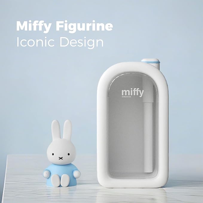 Mipow X Miffy Cool Mist Humidifier - Ultrasonic Quiet Humidifier, Mini Cute Humidifier with Night Light, 380ml for Bedroom, App-Controlled RGB Light (2.0 Plus-Version) - Blue