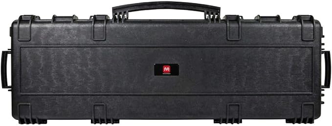 Monoprice Weatherproof Hard Case - 47 x 16 x 6 Inches, With Wheels and Customizable Foam, Shockproof, IP67, Ultraviolet And Impact Resistant Material, Black - Pure Outdoor Collection