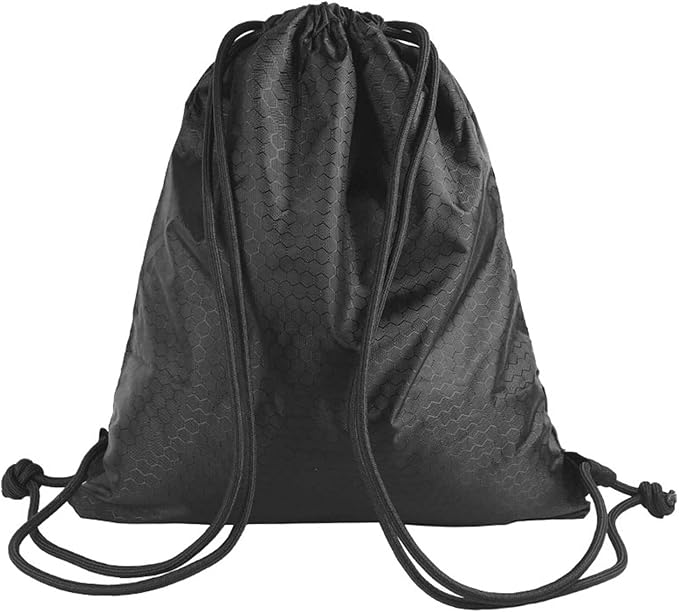 Drawstring Backpack Bag, Waterproof Draw String Back Sack with Zip Pocket, Gym Drawstring Bags Swim Bag for Men Women