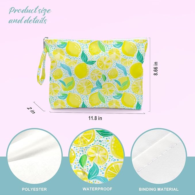 BELLOWDEER Beach Bags for Women, Wet Bag Cosmetic Bag for Beach Toiletries, Summer Travel Essentials, Gifts for Women