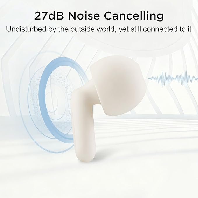 Ear Plugs for Noise Reduction–Super Soft, Reusable Hearing Protection in Flexible Silicone for Sleep, Noise Sensitivity & Flights-8 Ear Tips in XS/S/M/L–27dB Noise Cancelling–White