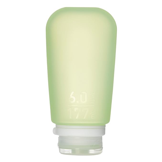 humangear GoToob+ (XL) | Refillable Silicone Travel Bottle | Locking Lid | Food-Safe Material | Green, XL (6 fl.oz.; 177ml)