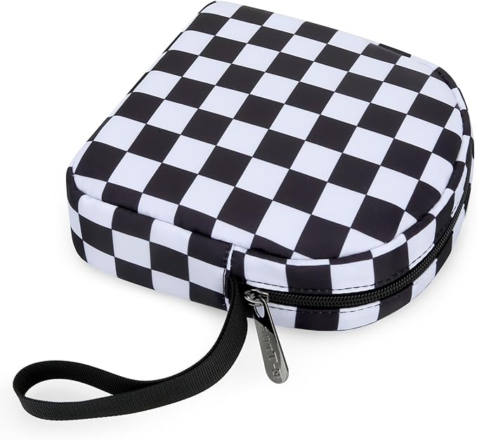 E-Tree Soft Headphone Case Bag for JBL Tune 510BT/520BT/500BT/720BT/Sony WH-CH520/510/720/710/BERIBES/SoundCore Q20/30/TOZO/KVIDIO/JLab/Bose, Travel Electronic Accessories Organizer (Checkered-Black)
