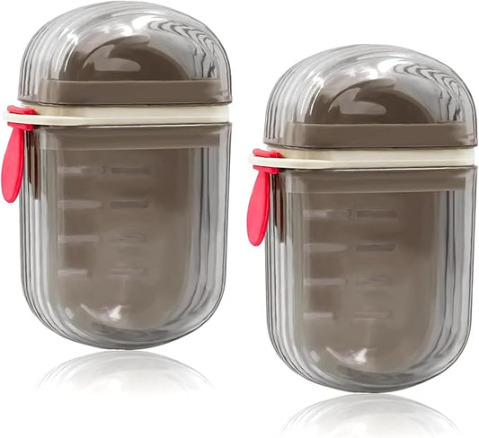 Travel Soap Case Portable Set of 2 - Leakresistant and Waterproof Small Soap Containers with Lid for Bathroom, Shower, Gym, or Travel - Efficient Drainage Design Keeps Soap Dry and Secure