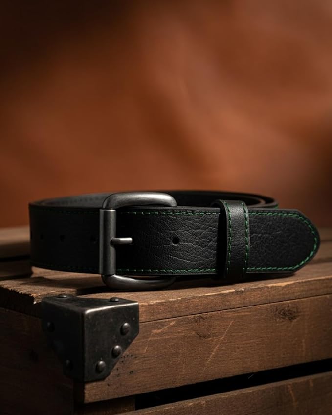 First Mfg Co - Mens Premium Leather Belt With Removable Buckle And Hidden Zipper Money Belt Daily Wear For Pants Perfect Fit