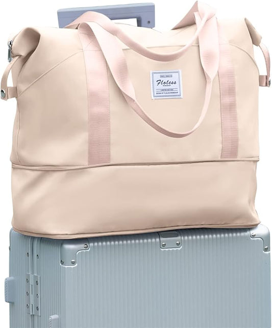 Travel Duffel Bag, Sports Tote Gym Bag, Shoulder Weekender Overnight Bag for Women
