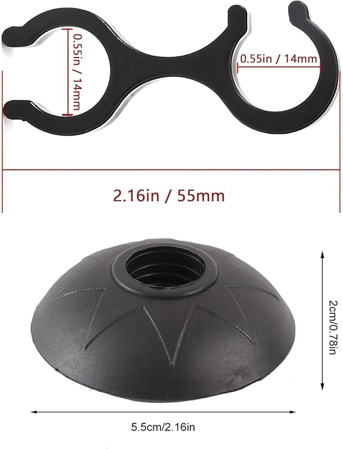 Trekking Pole Tips Set - Walking Sticks Replacement Tip Protectors - Snow & Mud Baskets