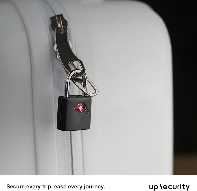 TSA Locks for Luggage with Keys, Luggage Locks TSA Approved 4 Pack, International Travel Essentials, Small Padlock with Key, Mini Padlock for Suitcase, Backpack, Bag, Zipper, Case, Box