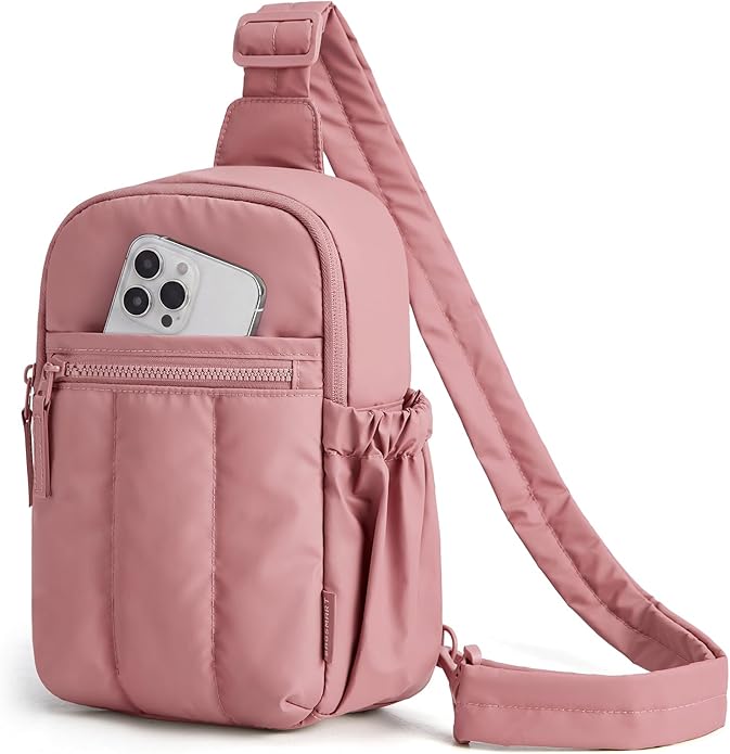 BAGSMART Small Crossbody Bags for Women, Puffer Sling Bag Fanny Packs, Purses Hobo Handbag for Daily Travel Hiking