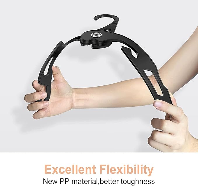 Premium Travel Hangers 3 Pack Portable Folding Clothes Hangers - Super Bearing Collapsible Hanger Foldable Clothes Drying Rack for Travel, Indoor and Outdoor Use (3 Pack Black)