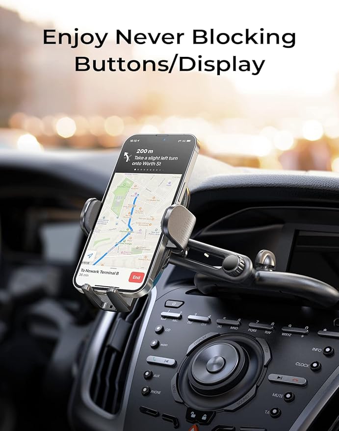 LISEN CD Phone Holder for Car iPhone 17 Adjustable CD Slot Phone Mount Holder Sturdy Cell Phones Holders for Your Car Accessories for Samsung Galaxy S25 S24 iPhone 16 15 Pro Max All Phones | Sturdy Cell Phones Holders for Your Car Valentines Day Gifts ...