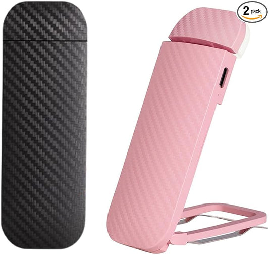 HEMONNKAM Book Reading Light, 2 Pack Rechargeable Clip on Booklight, Eye Caring 3 Color Temperatures & 5 Brightness Levels, Night Use for Bed, Long Lasting, Reading at Night in Bed, Black+Pink