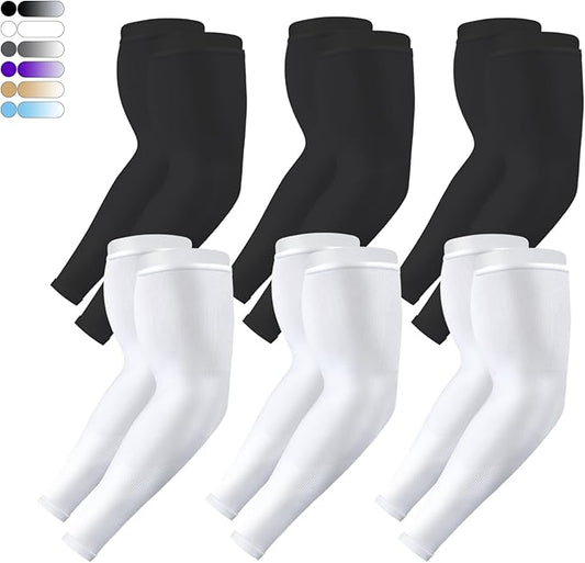 4-Pairs Arm Sleeves for Men and Women - Tattoo Cover Up - Cooling Sports Sleeve for Basketball Golf Football