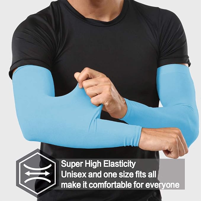 4-Pairs Arm Sleeves for Men and Women - Tattoo Cover Up - Cooling Sports Sleeve for Basketball Golf Football